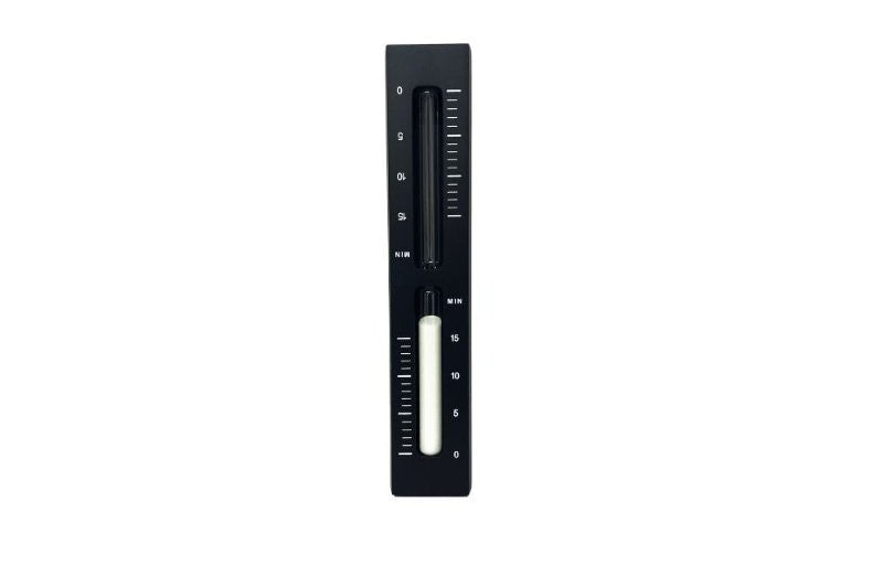 Sauna-Sanduhr 15 min in Schwarz mit quadratischer Form